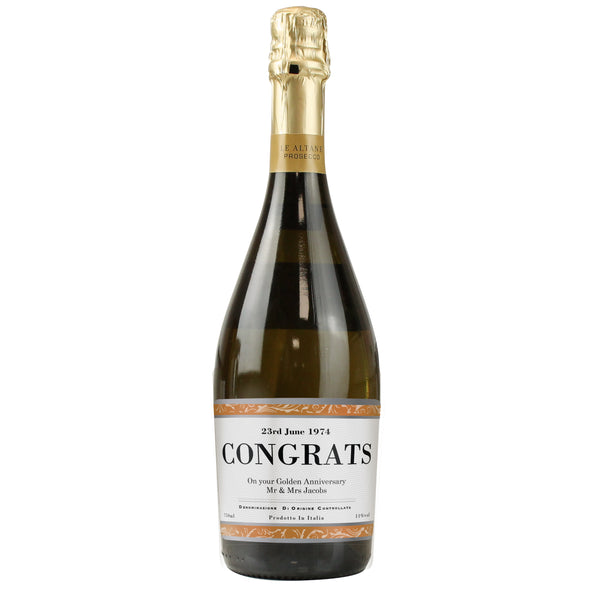 Personalised Contemporary Label Prosecco