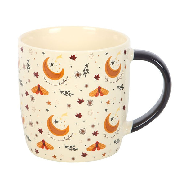 Ivory ceramic harvest moon mug – Panache Homeware Kitchen Collection, autumn-inspired cottagecore coffee cup, perfect gift for her