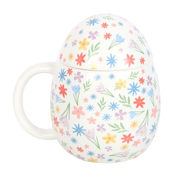 Floral ceramic mug with matching decorative ball – Panache Homeware Kitchen Collection, cottagecore coffee cup and home decor set
