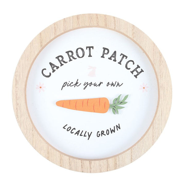 Carrot Patch Round 3D Wall Plaque