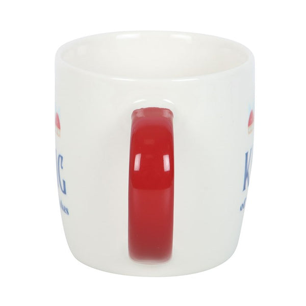 Funny ceramic dad mug with ‘King of Dad Jokes’ slogan – Panache Homeware Kitchen Collection, novelty Father’s Day coffee cup, perfect gift.