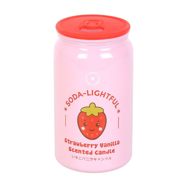 Strawberry Vanilla Soda Can Candle
