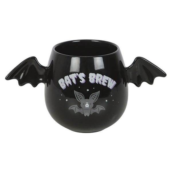 Pair of black ceramic mugs with Halloween prints – Panache Homeware Kitchen Collection, witchy gothic coffee cups, perfect gift