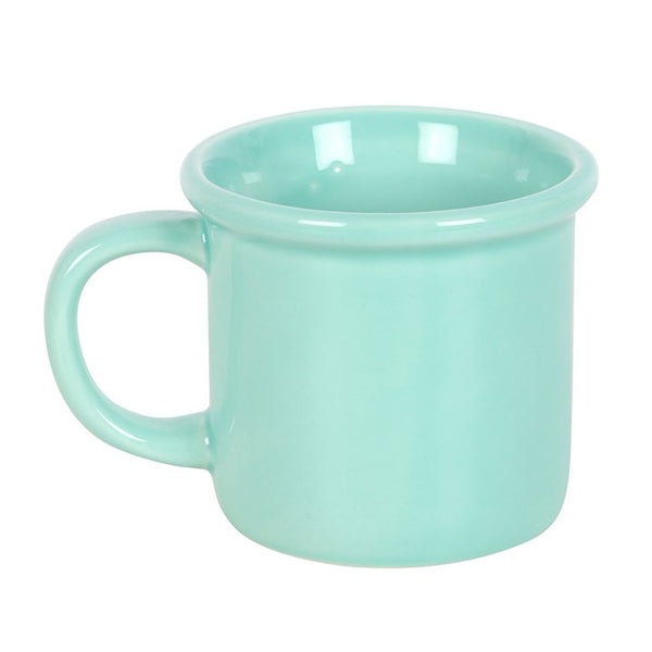 Light blue ceramic mug – Panache Homeware Kitchen Collection, minimalist cottagecore tea and coffee cup.