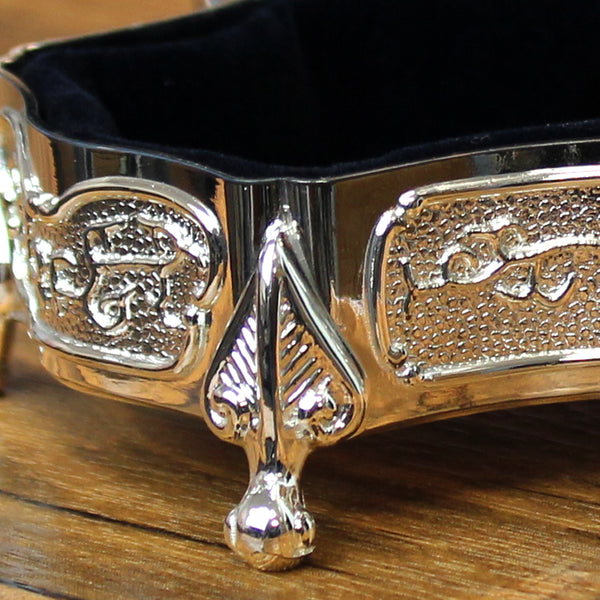 Personalized Silver Plated Jewelry Box | Keepsake Trinket Gift | Mothers day, Gift for Her