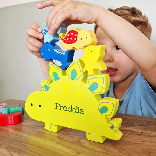 Personalised Dinosaur Book & Stacking Toy