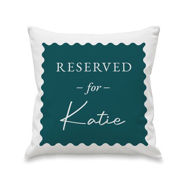 Personalised Navy Reserved For Cushion