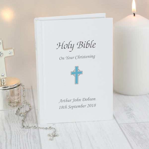 Personalised Blue Cross Bible