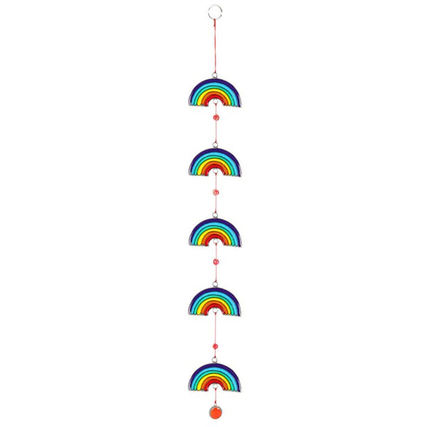 Hanging string of colourful rainbow suncatchers – Panache Homeware boho window decor, dopamine home accessory, rainbow hanging ornament, perfect gift.
