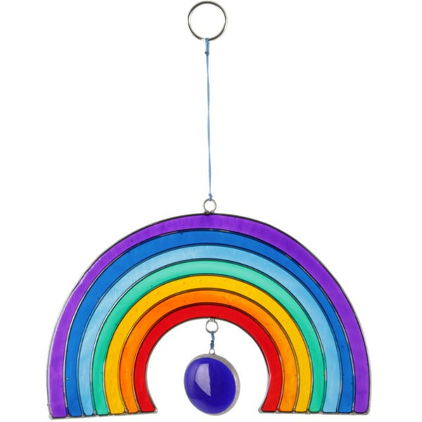Rainbow crystal suncatcher – Panache Homeware colourful window hanging, ethically sourced boho home decor, rainbow light catcher, perfect gift.