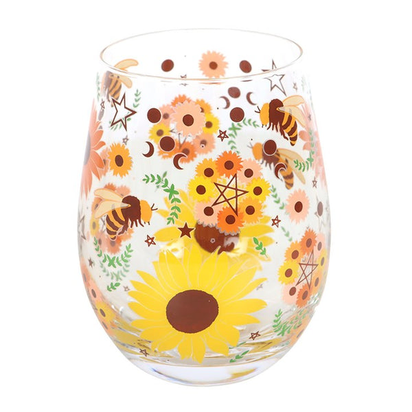 Bee Radiant Print Stemless Glass