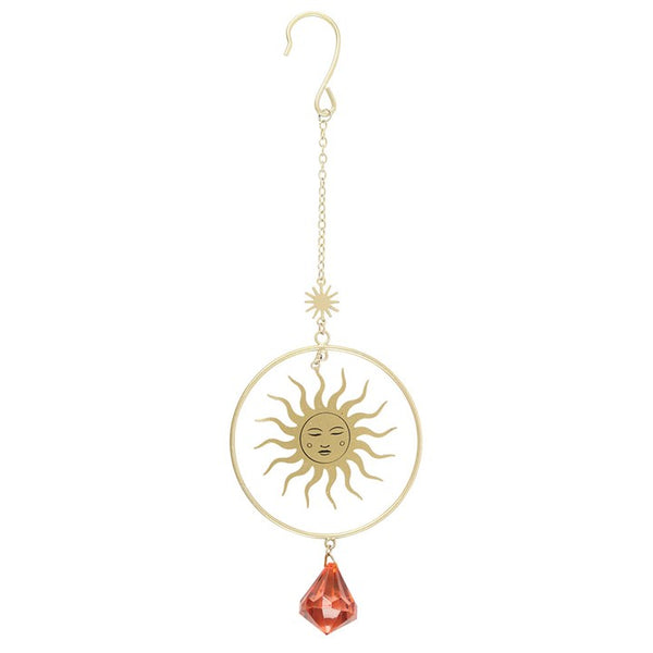 Golden Hour crystal suncatcher with hanging crystals – Panache Homeware Garden & Outdoor Collection, boho home accessory, window hanging decor, perfect gift