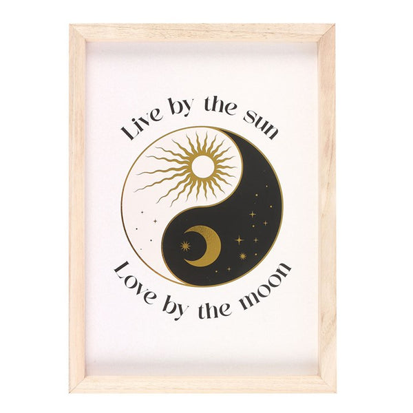 Framed Yin Yang wall print – Panache Homeware Kitchen Collection, mystical balance-inspired wall art, perfect gift idea.