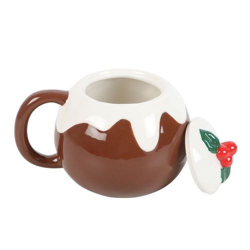 Ceramic mug shaped like a dessert with cherry on top – Panache Homeware Kitchen Collection, cute festive cottagecore coffee cup.
